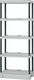 Plastic Outdoor Shelving Unit with 5 Shelves Gray Linea Concert 70x35x172cm