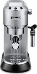De'Longhi Dedica Pump Metal Μηχανή Espresso 1300W Πίεσης 15bar Ασημί