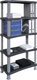 Plastic Outdoor Shelving Unit with 5 Shelves Gray 80x40x174cm