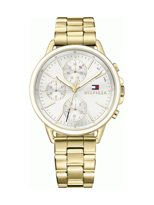 Tommy Hilfiger Carly Watch Chronograph with Gold Metal Bracelet