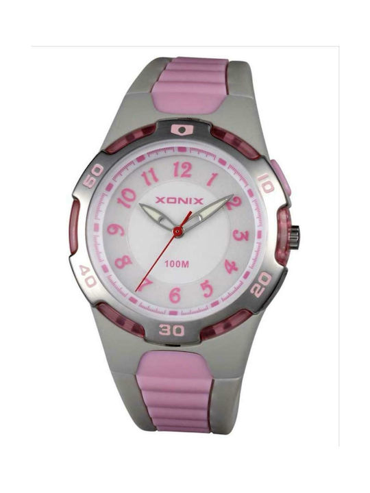 Xonix Uhr mit Rosa Kautschukarmband RQ-001