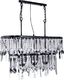 Elmark Dinner Chandelier 6xE14 with Crystals Black 955DINNER6