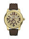 Marc Ecko Miami Watch Chronograph Battery with Brown Rubber Strap