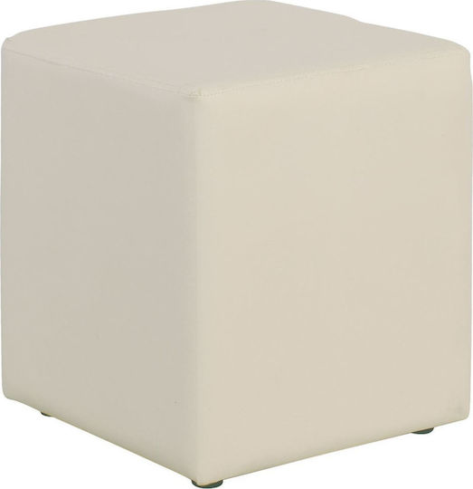 Табуретка Дневна стая Изкуствена кожа Club Ecru 37x37x42бр