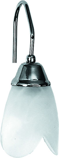 Gloria Flower Modern Leuchte Badezimmer mit Fassung E14 Silber