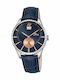 Lotus Watches Ceas Barbati 40mm Baterie cu Curea din piele albastră