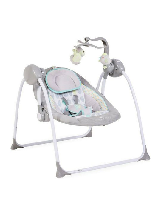 Cangaroo Ηλεκτρικό Relax Μωρού Κούνια Swing Plus Grey με Μουσική για Παιδί έως 9kg