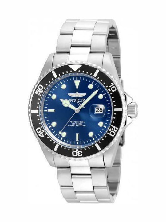 Invicta Pro Diver Мъжки Часовник 43мм На Батерия Със Сребрист Ацетиленов Гривна