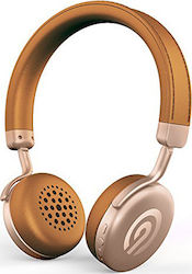 Ninetec Xono Wireless On Ear Headphones with 12hours hours of operation Brown / Gold