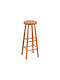 Stools Bar Wooden Οξυά Brown 1pcs 33x33x77cm