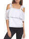 Puma Xtreme Women's Summer Blouse Short Sleeve White