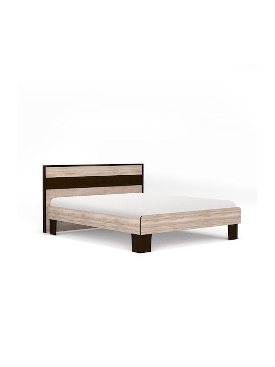 Scarlet Κρεβάτι Υπέρδιπλο Ξύλινο Sonoma για Στρώμα 160x200cm