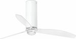 Faro Barcelona Tube Ceiling Fan 128cm with Remote Control White