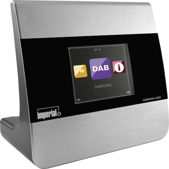Imperial AV Dabman i400 Tabletop Radio Electric DAB+ with Bluetooth and USB Silver