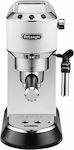 De'Longhi Dedica Pump Αυτόματη Μηχανή Espresso 1300W Πίεσης 15bar Λευκή