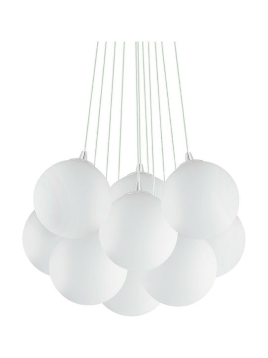 Ideal Lux Mapa Bianco SP11 Pendant Chandelier for Socket E14, E.14 White 131924