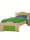 Wave Kids Bed Semi Double Green for Mattress 110x190cm