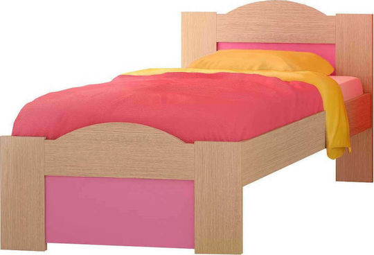 Welle Kinderbett Semi-Doppel Rosa für Matratze 110x190cm