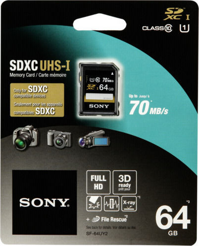 Sony SF64U SDXC 64GB U1 UHS-I 90MB/s
