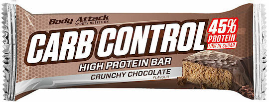 Body Attack Carb Control Bar with 45% Protein & Flavor Crunch 100gr