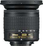 Nikon Crop Φωτογραφικός Φακός AF-P DX Nikkor 10-20mm f/4.5-5.6G VR Wide Angle Zoom για Nikon F Mount Black