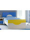 Amorgos 1 Kinderbett Einzeln Mehrfarbig für Matratze 90x190cm