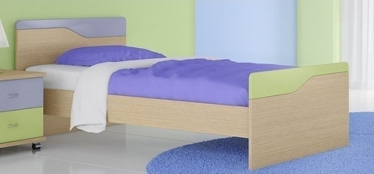 Αμοργός 9 Παιδικό Κρεβάτι Μονό Πολύχρωμο για Στρώμα 90x190cm