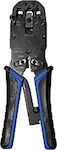 Adeleq Ethernet Internet Cable Crimping Plier RJ12, RJ45, RJ10 with Cable Cutter & Ratchet Mechanism (Length 180mm)