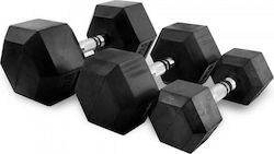 Power Force Rubber Hexagon Dumbbell 1 x 15kg