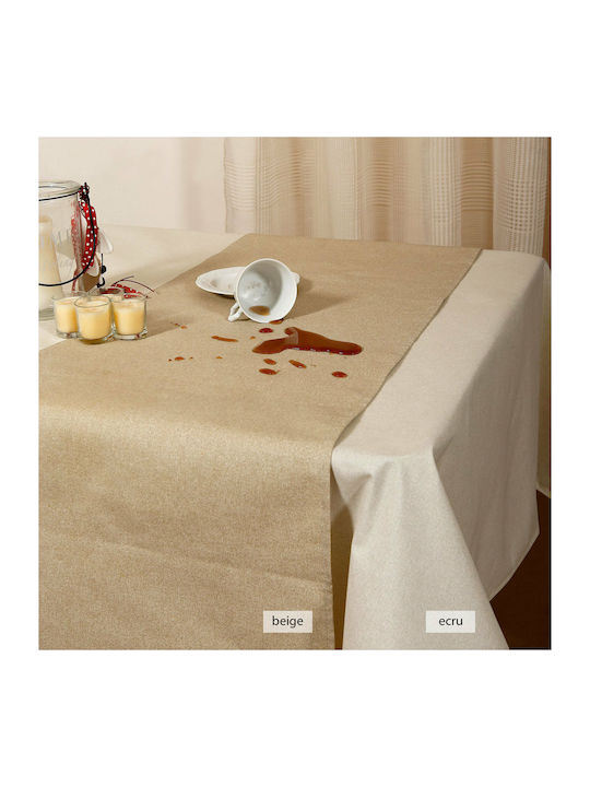 Viopros Ντιάνα Cotton & Polyester Stain Resistant Tablecloth Runner Μπεζ 40x160cm
