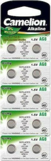 Camelion AG8 Batterien Alkalisch für Uhren LR55 1.5V 10Stück