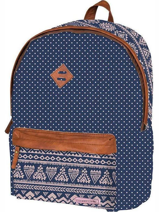 Marshmallow Bleu Dots School Bag Backpack Elementary, Elementary in Blue color