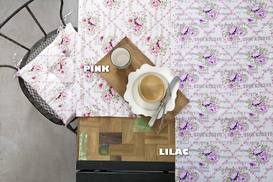 Nima Τραπεζομάντηλο Βαμβακερό Garden Rose Lilac 150x190εκ.
