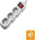 Com Power Strip 3 Positions with Switch and Cable 3m