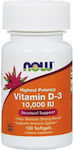 Now Foods Vitamin D-3 Vitamină pentru Imunitate 10000iu 120 softgels