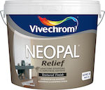 Vivechrom Neopal Relief Plastic Relief Paint for Interior and Exterior Use White 9lt