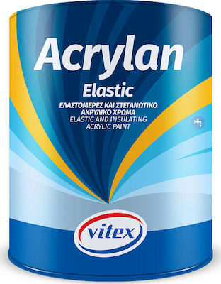 Vitex Acrylan Elastic Plastic Acrilyc Paint for Exterior Use 0015 White Glove 3lt