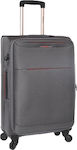 Diplomat The Athens Collection 6040 Large Travel Suitcase Fabric Gray with 4 Wheels Height 78cm.
