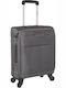 Diplomat Small The Athens Collection Cabin Fabric Gray Suitcase with 4 Wheels Height 53cm
