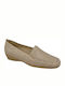 Boxer Leather Women's Loafers in Beige Color