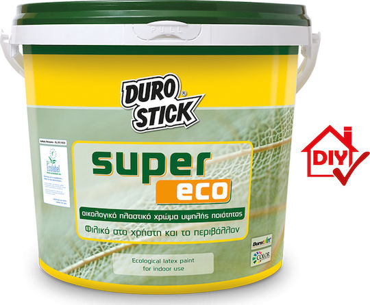 Durostick Super Eco Plastic Ecological Paint for Interior and Exterior Use White 10lt