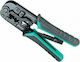 Proskit Ethernet Internet Cable Crimping Plier RJ12, RJ11, RJ45, RJ10 with Cable Cutter & Ratchet Mechanism (Length 180mm)