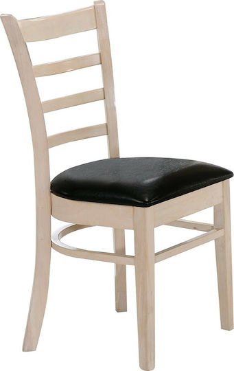 Καρέκλες Τραπεζαρίας Naturale-L 42x52x90εκ. 2τμχ White Wash / Μαύρο Καρέκλες Τραπεζαρίας Naturale-L 42x52x90εκ. 2τμχ White Wash / Μαύρο