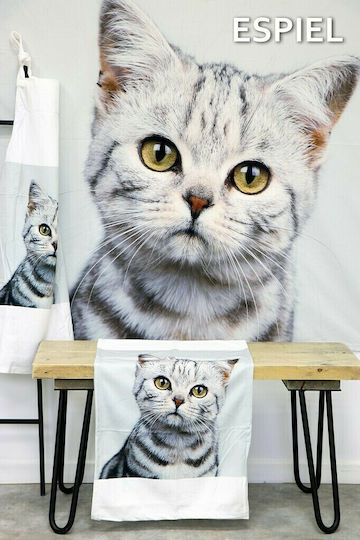 Espiel Tablecloth Cat Gray 120x120cm