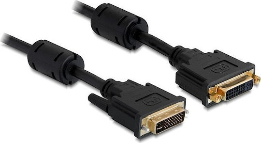 DeLock Cable DVI-I male - DVI-I female 3m Μαύρο (83108)