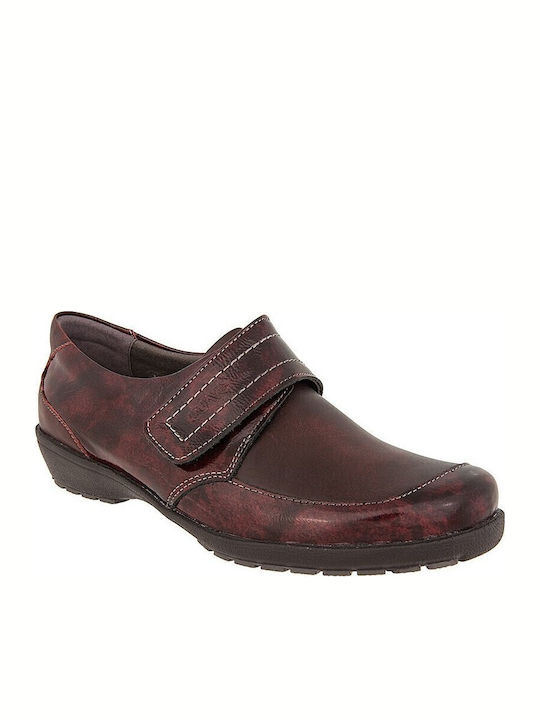 8010 Anatomische Damen Slip-Ons Burgundisch