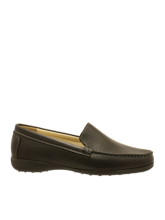 Safe Step Leather Women's Loafers Black/White
