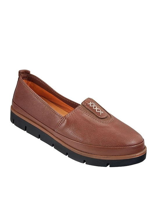 732 Tabba Δερμάτινα Γυναικεία Loafers σε Ταμπά Χρώμα