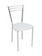 Valetta Kitchen Metallic Chair White 40x41x81cm