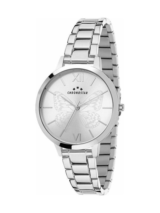 Chronostar Uhr mit Silber Metallarmband R3753267505